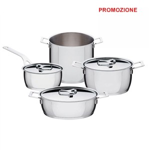 Batteria pentole 7pz Pots&Pans -Jasper Morrison Batteria pentole 7pz Pots&Pans -Jasper Morrison