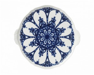 Piatto torta Babele blu Piatto torta Babele blu
